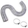 Dryer Vent Hose Air Duct Aluminum Ducting with 2 Screw Clamps 1.97in Diameter Dryer Vent Hose for Air Conditioning