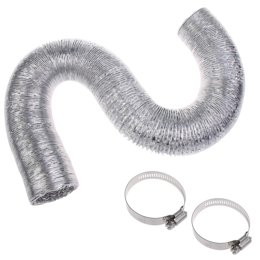 Dryer Vent Hose Air Duct Aluminum Ducting with 2 Screw Clamps 1.97in Diameter Dryer Vent Hose for Air Conditioning
