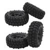 4pcs 1.9in RC Wheel Rims Tires Set For 1/10 RC Crawler Car Universal RC Crawler Wheel Rims Rubber Tires RC Accessories Black