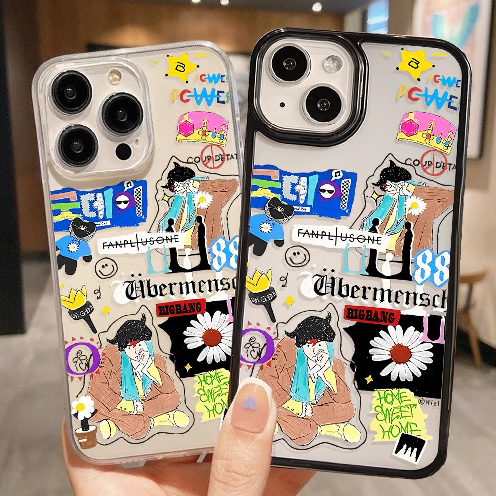 Acrylic Phone Case for iPhone 11 12 13 14 Pro 12 14 16 Pro Max for Samsung A16 A36 A56 S24 FE High-quality Painted Anti-fall Mobile Phone Case