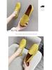Women's Square Toe Loafers - Soft Leather, Hollowed-Out Flats for Spring/Summer 2025