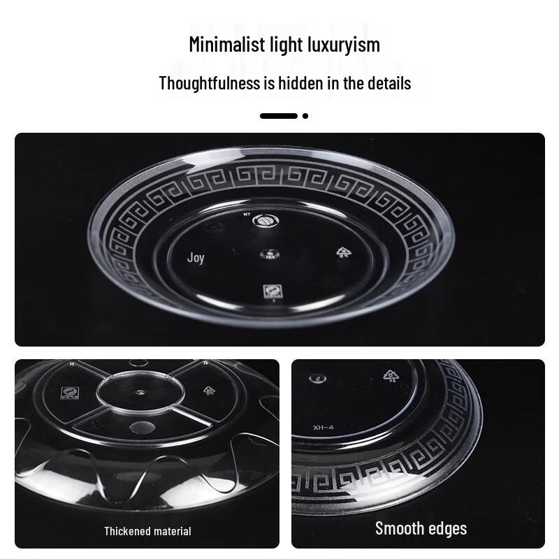 Premium Disposable Crystal Plastic Plates