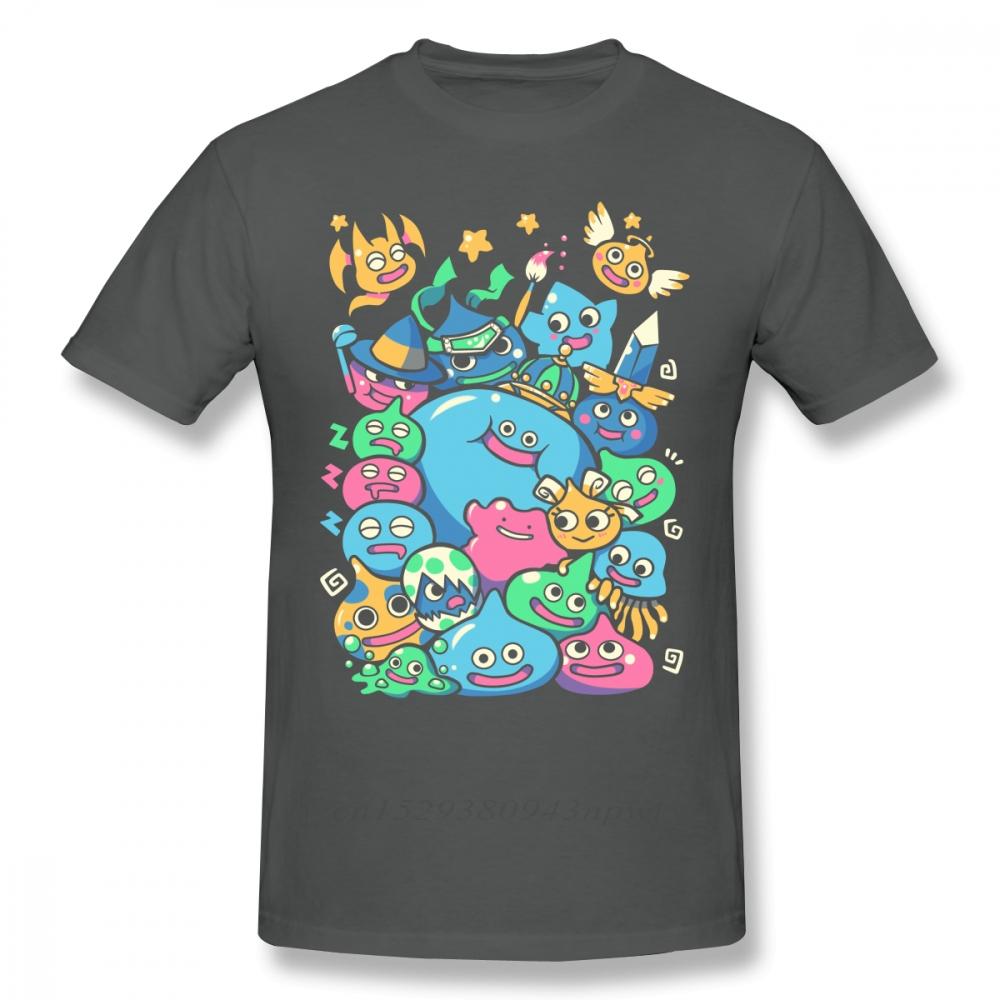 Dragon Quest T Shirt Slime Party TShirt Funny Beach Tee Shirt 100 Cotton Printed Unisex Short Sleeves Oversize Tshirt