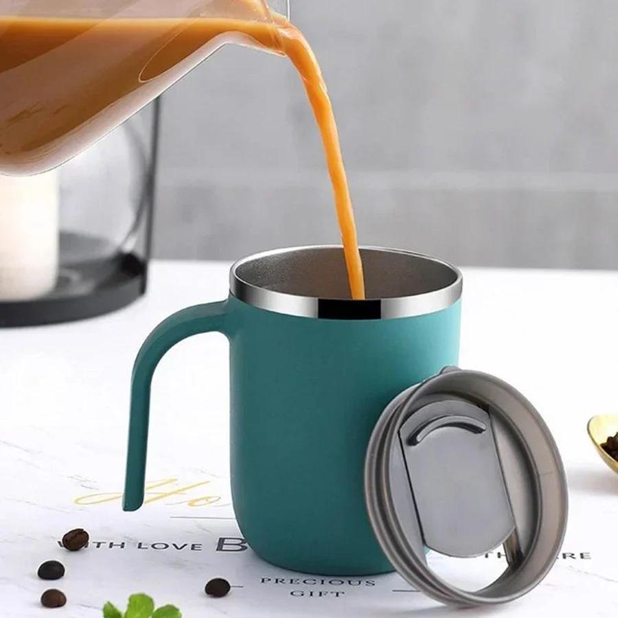 1 Pcs Stainless Steel Mug Minimalist Style Coffee Cup Insulated Large Capacity Milk Container Environmental Friendly