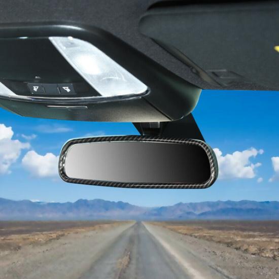 Rearview Mirror Cover Trim Inner Accessories For Dodge Charger 10+ Carbon Fiber