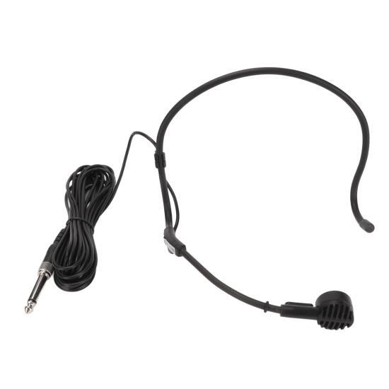 Microfon cu cârlig de ureche de 6,35 mm, ergonomic dinamic, microfon cu căști cu fir de 16,4 ft pentru difuzoare de karaoke, amplificatoare, predare 