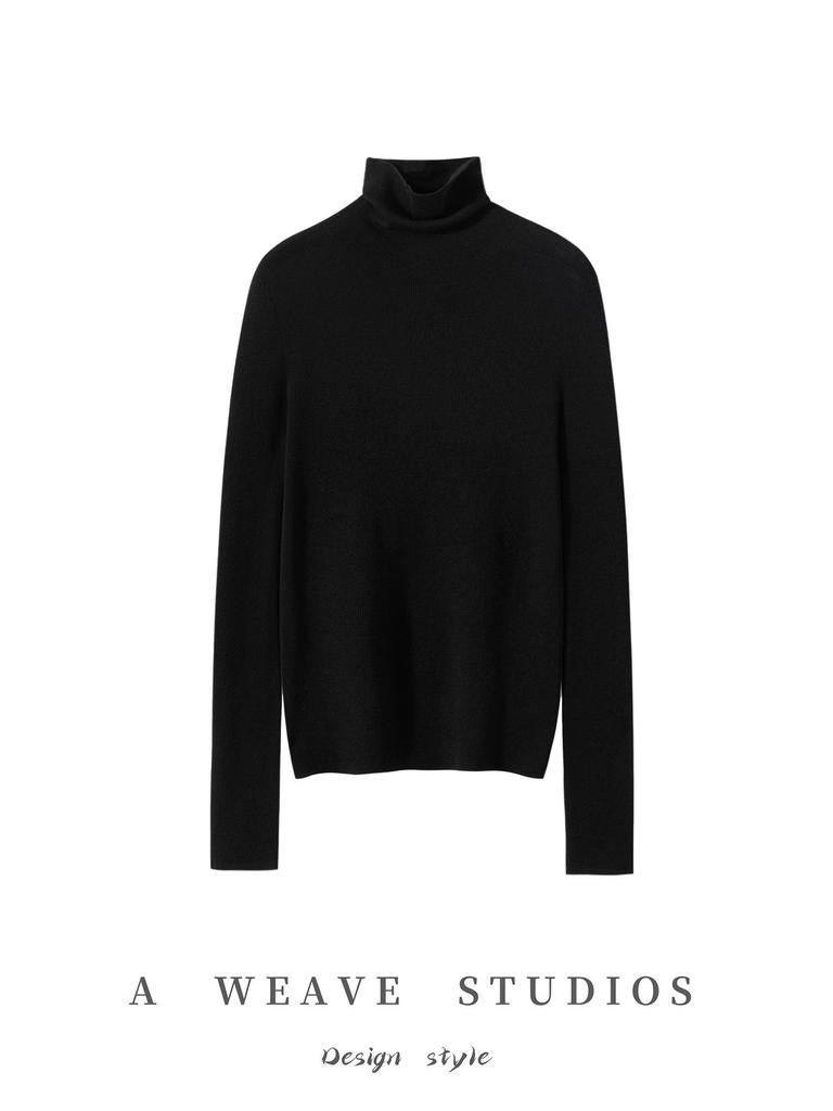 Women's High-Neck 18-Gauge Ribbed Base Layer Top - Fine Spun German Wool