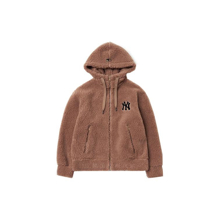 MLB New York Yankees Velvet Jackets Unisex Brown Hooded Thickened And Fleece Lined 3AJPF0516-50BGD S