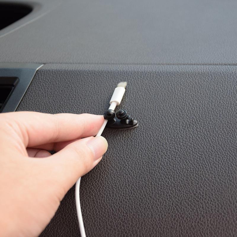 Car Dashboard Cable Manager Hook Headphone Line Data Wire Organizer  Phone Charging Cable Clamp Clips Holder Accessories
