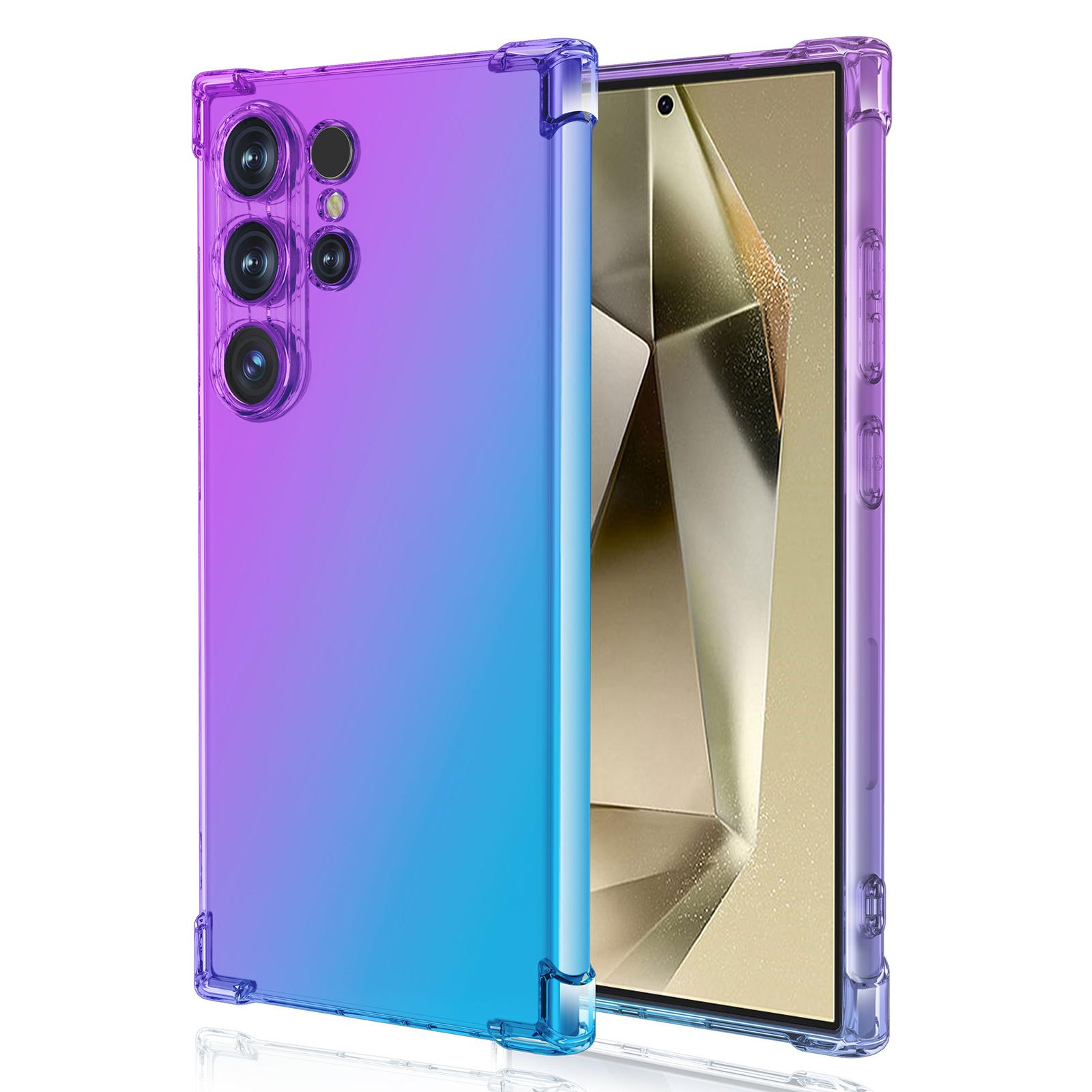 Чехол для Samsung Galaxy S25 Ultra, чехол для телефона из ТПУ градиентного цвета, противоударная крышка для телефона