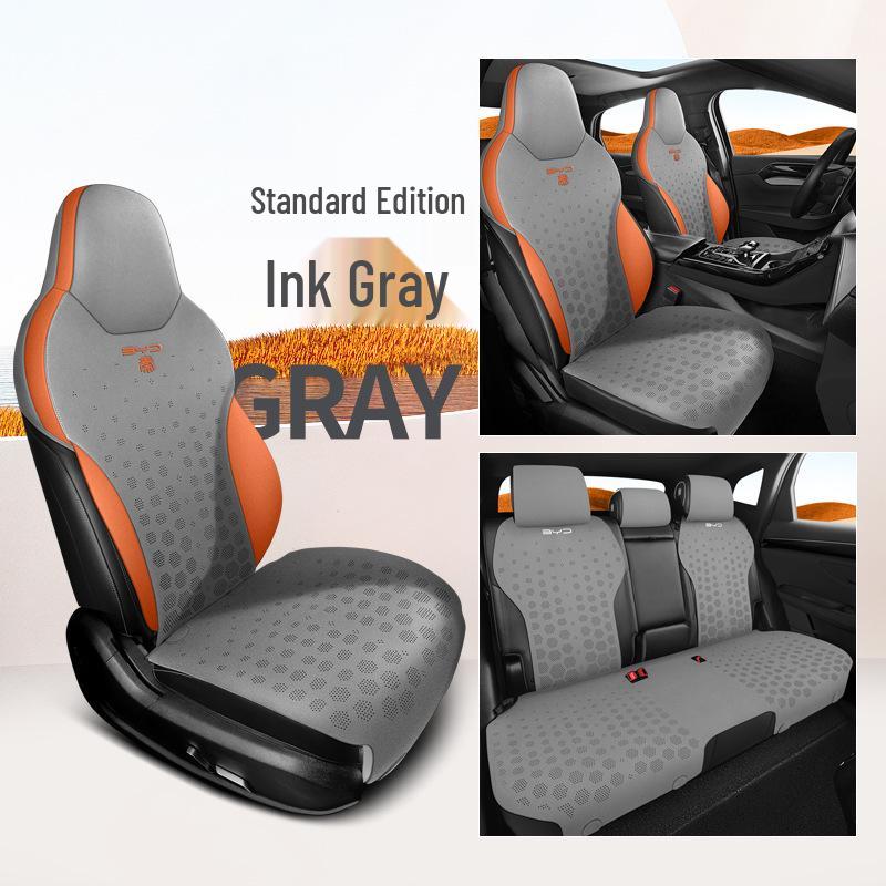 BYD Qin PLUS Car Seat Cushion - Suede Saddle Cover, All-Season Style