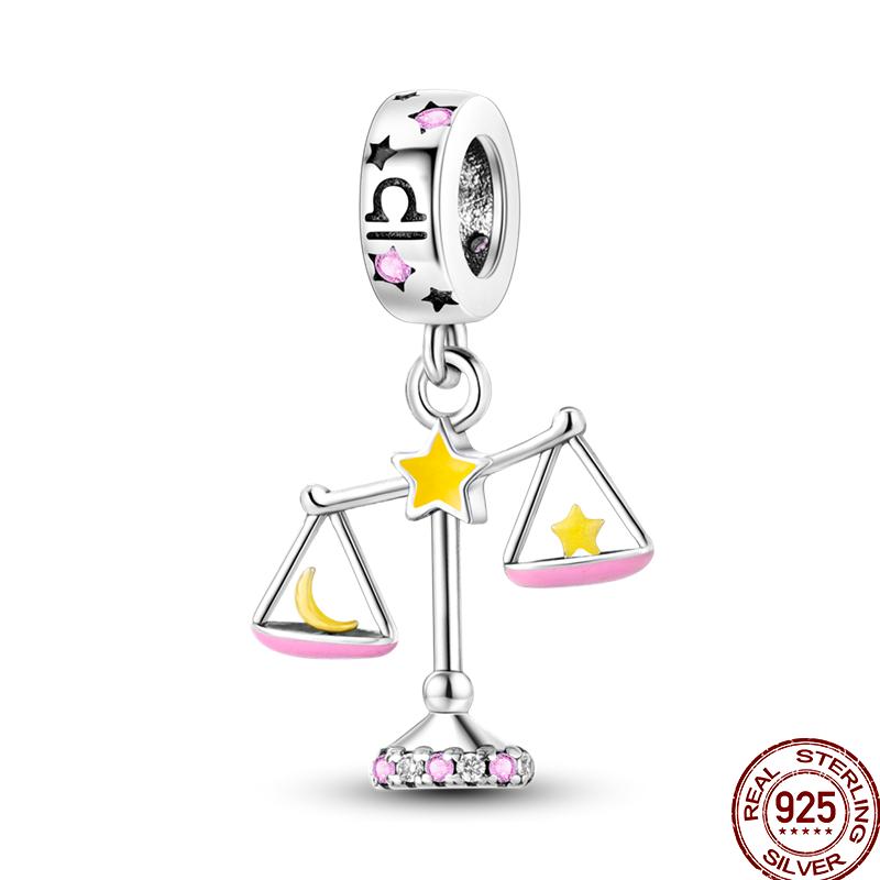 12 Constellation Series Charms Copper Constellation Pendant Suitable For Pan Original Bracelet Diy Jewelry Gift