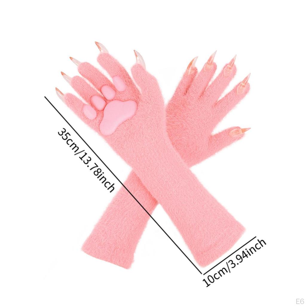 Katzenkrallen Handschuhe Bären Wolf Pfoten Fäustlinge für Party Bühnenauftritt