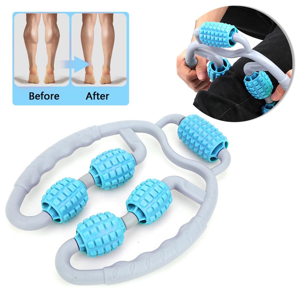 Clamp Leg Massager Handheld 360 Degree All Surrounded Massage Relax Calf Muscle Yoga Fitness Equipmentblue