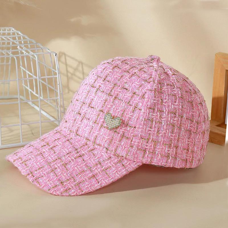 

Классическая бейсболка «гусиная лапка» с необработанным краем - Литературный ретро-стиль, Теплая и стильная кепка с козырьком для осени и зимы - Идеальный выбор для подарка Adjustable розовый