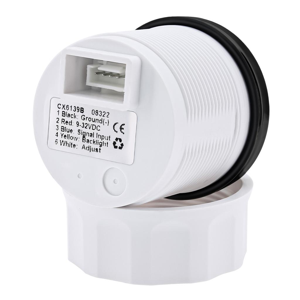 2"; 52MM Oil Pressure Gauge with 7 Color Light Pointer Oil Press Meter Indicator 0-5 Bar 0-75 PSI Auto Car Gauge for Boat