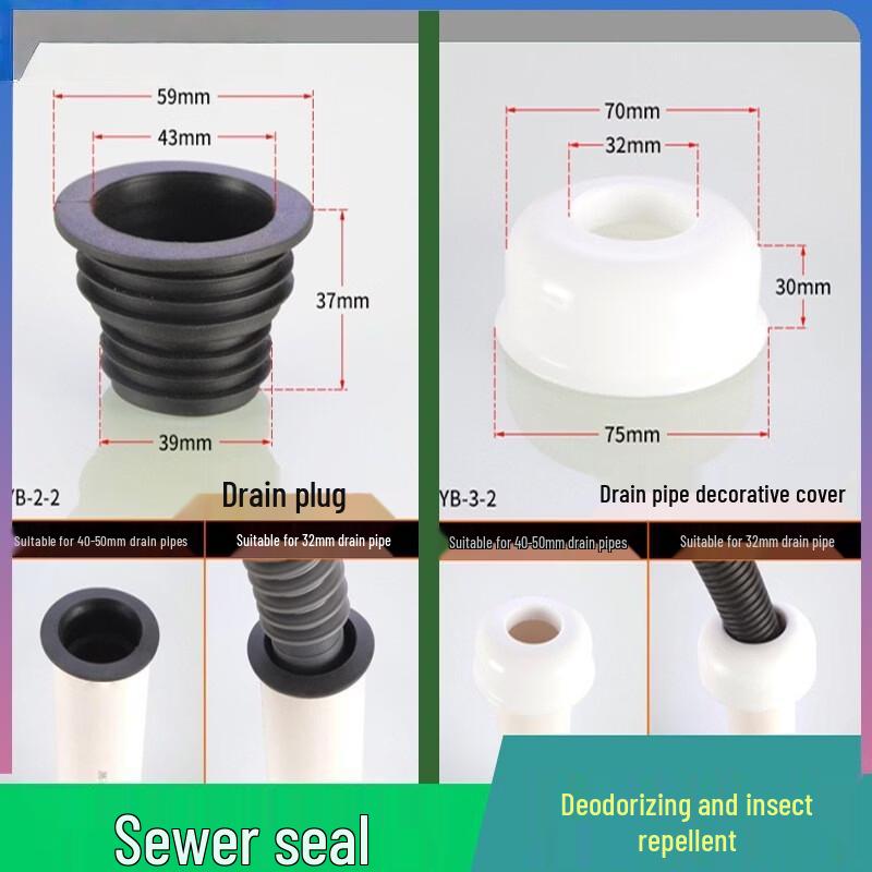 Universal Stainless Steel Washbasin Drain Pipe Seal