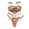 Women's Sexy Printed Strappy Bikini - New European & American Two-Piece Swimsuit