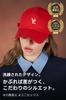 Monogram soft over fit ball cap Red [VARZAR]