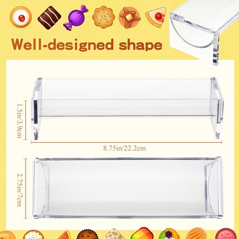 Set of 1/2/4/6 Clear Cracker Tray for Serving, Rectangular Cracker Holder for Serving Trays, Acrylic Food Display Cracker Serving Stand