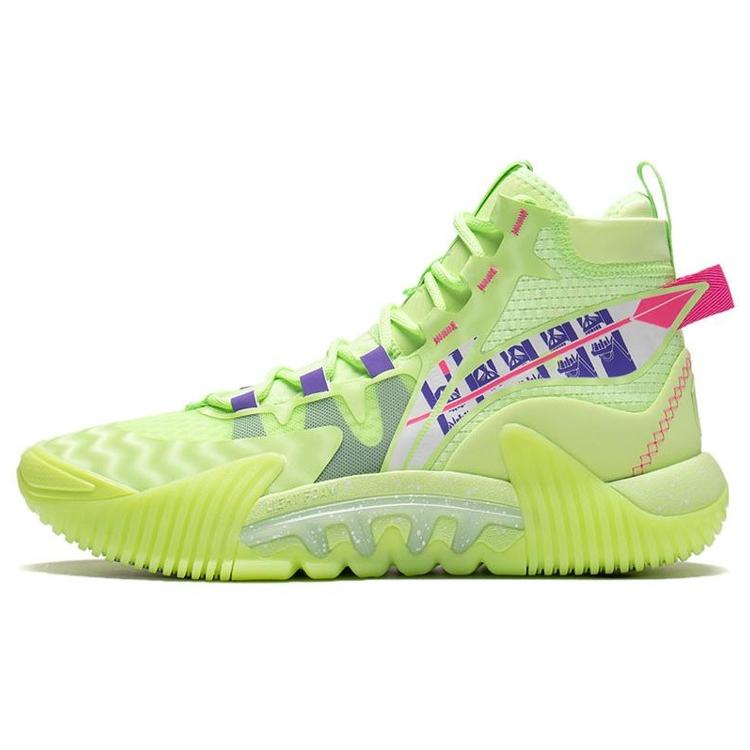 New LiNing Badfive 2 Cushioning Anti Slip And Wear Resistant High Top Performance Basketball Shoes Green Red Blue ABFR001-10