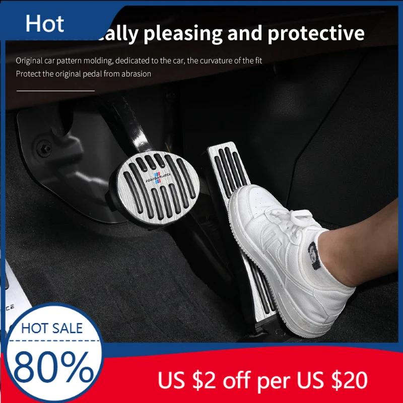 New Car Brake Foot Rest Pedal Cover Alloy Rubber Gas Pedal Protector For BMW X3 X5 M5 M3 E46 E90 E60 F10 E39 F30 E36 G30 E8