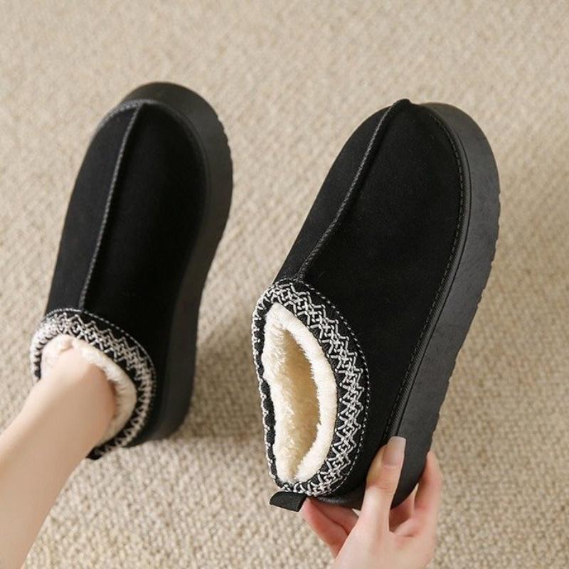 Fashion Women's Wool Slippers Warm Platform Wool Slipperswomen Slippers Women Sheepskin Slippers Women Shoes 2024