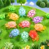 24 Pcs Mini Turtle Figurines Glow-in-the-dark Luminous Resin Turtle Ornaments DIY Craft Moss Micro-landscape Turtles For Garden