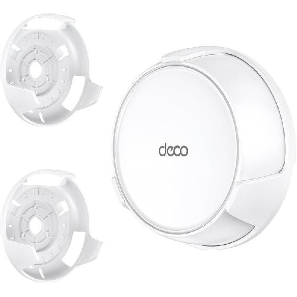 Wall Mount Holder for TP-Link Deco BE23/BE25/BE3600/BE5000 WiFi 7 Mesh Wi-Fi System – Space-Saving Bracket with Hidden Cable Management, Secure &