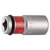 TONE Thin Impact Wheel Nut 21mm Width HP4A-21N Socket, 12.7mm (1/2") Drive, Red,
