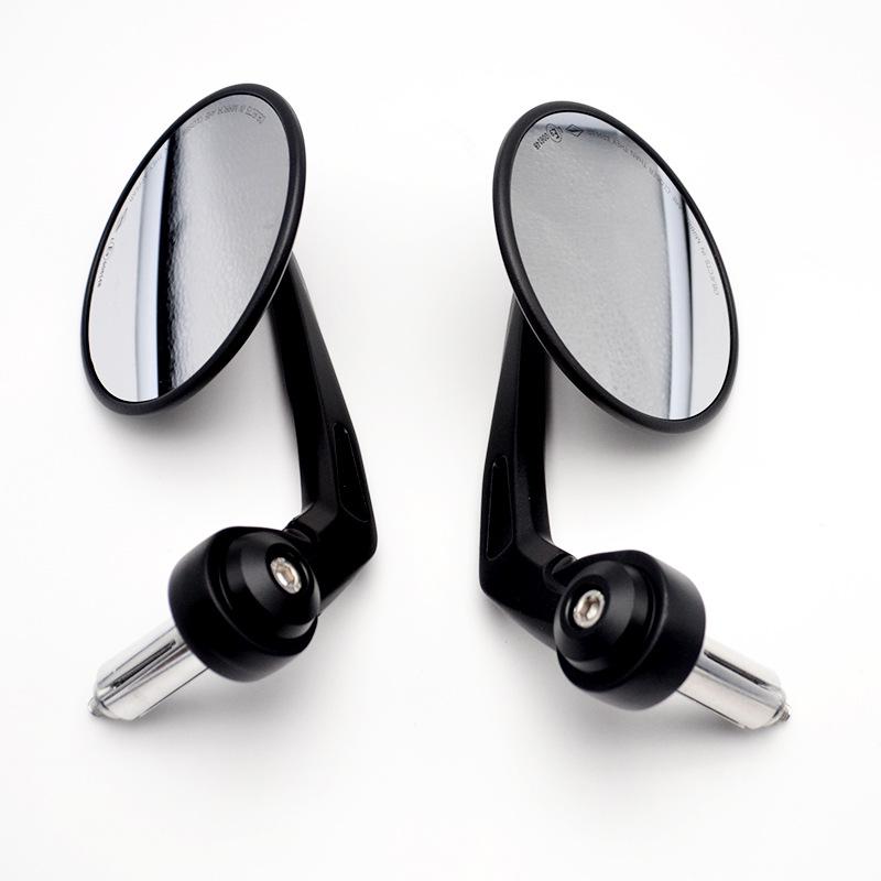 Retro Aluminum Alloy Motorcycle Rearview Mirror - Universal 22mm Handlebar, Round Design, High Quality