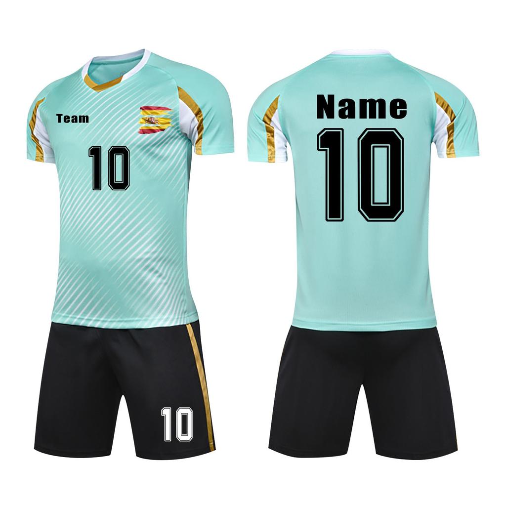 Men's Soccer Jersey Set Quick-Dry Sportswear with Shorts for Training and Matches, Sizes S-XXL