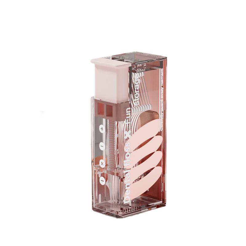 Portable Floss Box with 10pcs Dental Floss Pop Up Dental Floss Dispenser Oral Care Teeth Cleaning Tool for Home Office