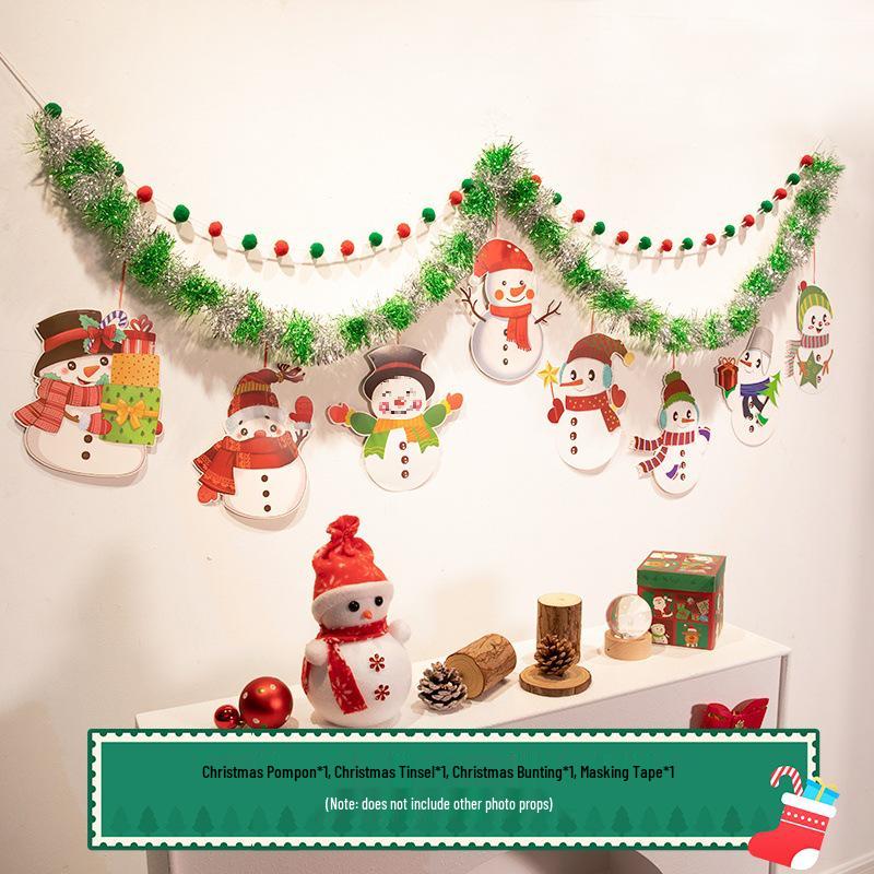 Guirlandes de fanions de Noël pour café ou décoration de chambre d'enfant
