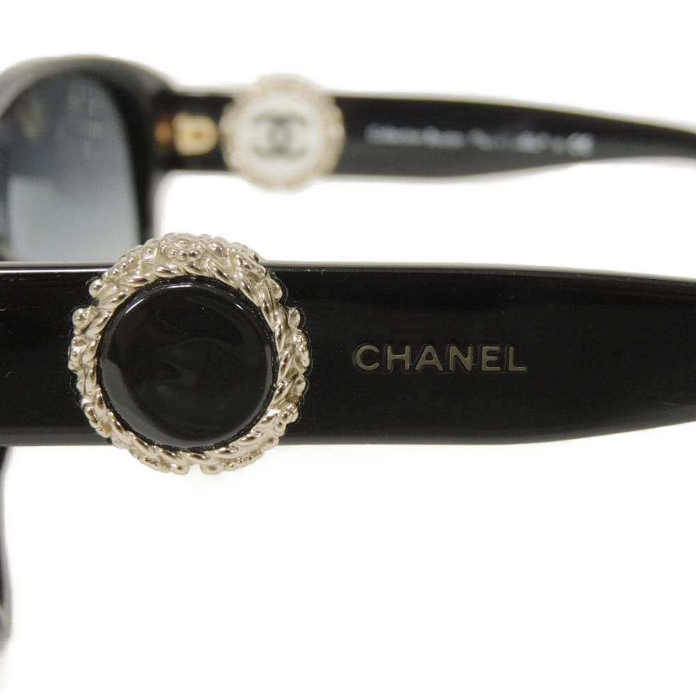 Used 10097 COCO Mark Butterfly Shape Eyewear 5192A c.622/3C 7968 Logo CC Mark Acetate Black Women's from Japan AUTHENTIC