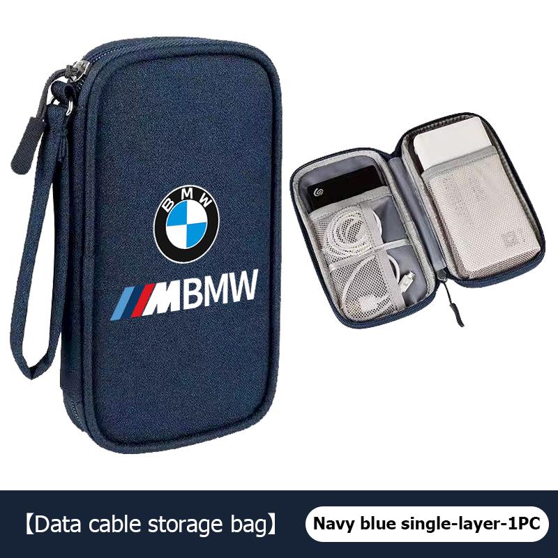 For BMW 3 Car Styling Digital Storage Bag Oxford Cloth Cable Tools Travel Purse For BMW M Sport M2 M3 M4 M5 M6 E46 E90 E60 F10 F20 E87 X3