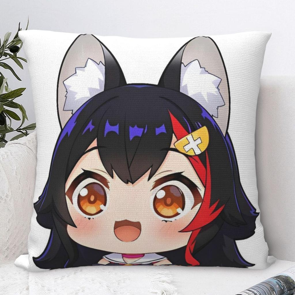 Anime Ookami Mio Pillow Cover Cute Funny Pillow Case Sofa Bedroom Home Decor Cushion Cover Square Custom DIY Pillowcases Gift