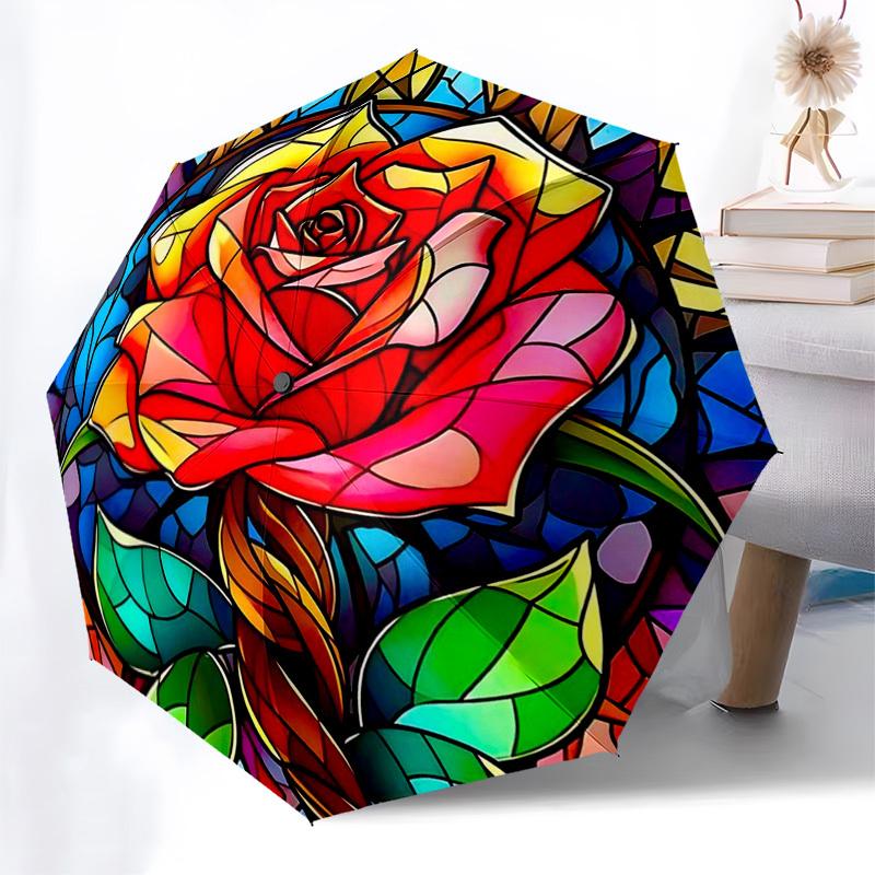 

1pc Hunter x Hunter Automatic Folding Umbrella, Portable 3-Fold Design with 8-Bone Iron Frame, Outdoor for Fans, Travelers, Everyday Use, Gift Idea.G0