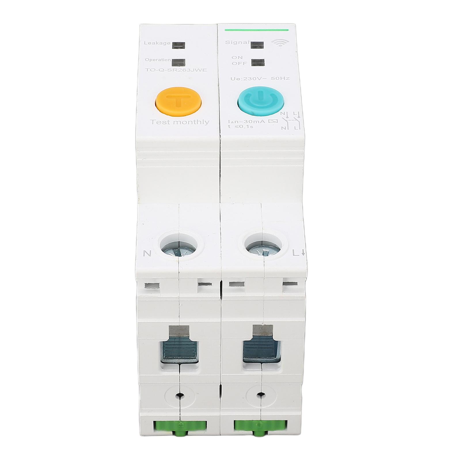 

WiFi Розумний Автоматичний Вимикач 2P Маленький Вимикач 25A 230V 30mA Захист від Витоку Землі