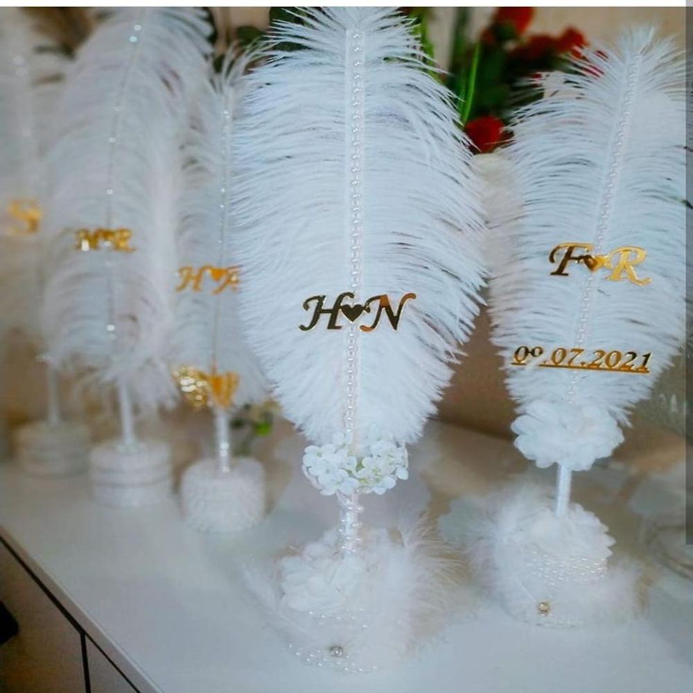 10Pcs Multicolor Ostrich Feather Wedding Home  Carnival Decoration Table Centerpieces 15-20Cm 20-25Cm 30-35Cm Plumes For Crafts