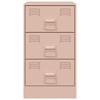 Nightstands 2 pcs. Pink 34.5 x 39 x 62 cm Steel