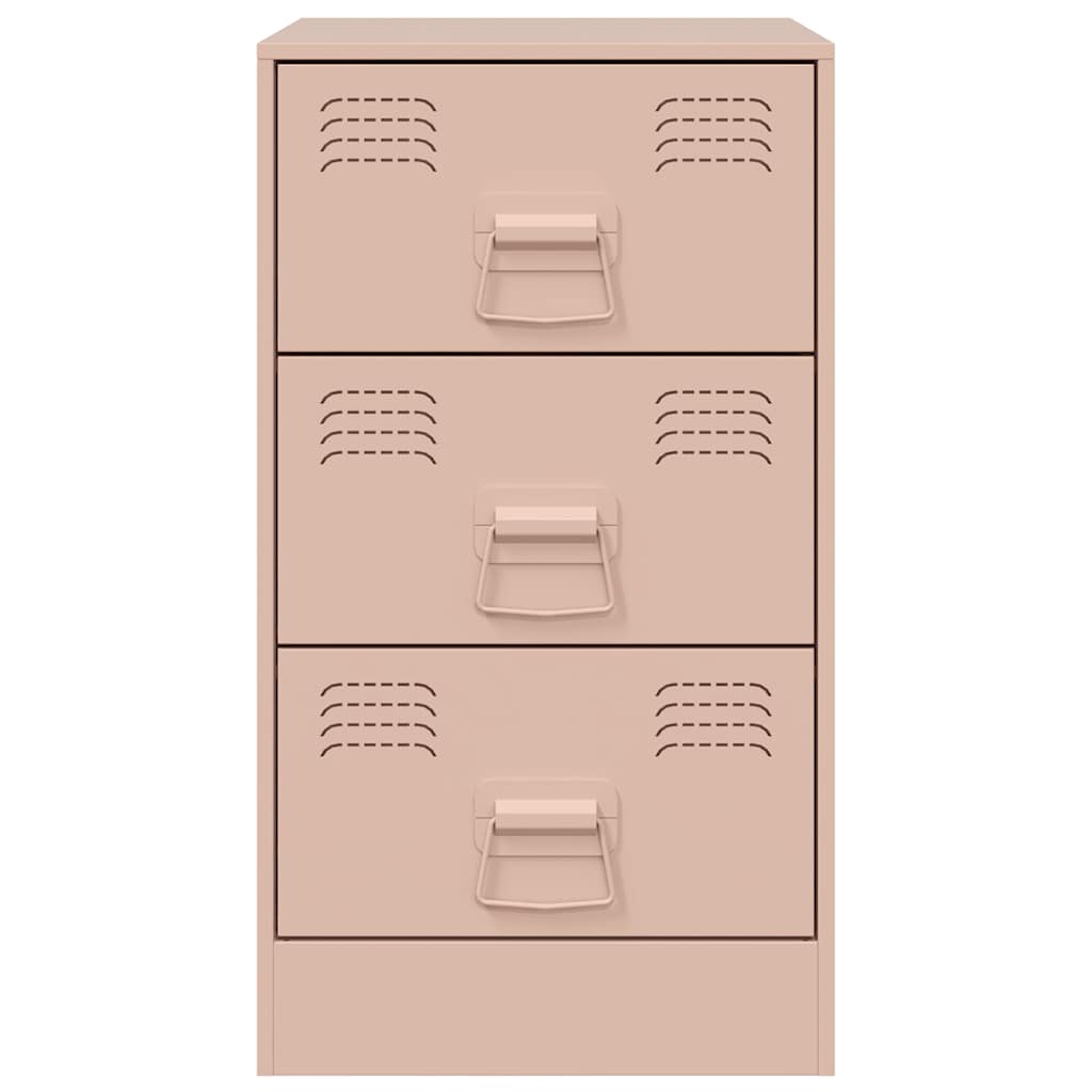 Nightstands 2 pcs. Pink 34.5 x 39 x 62 cm Steel