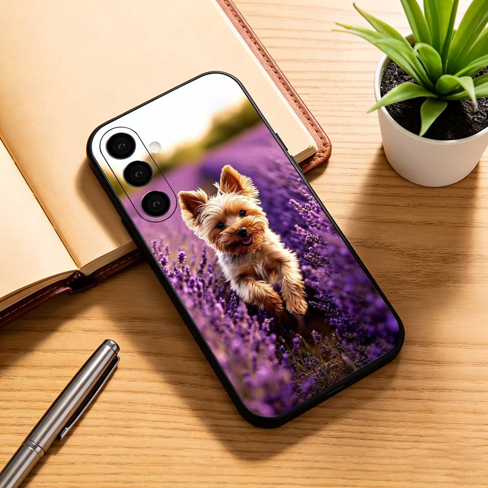 

Yorkshire Terrier Cute Dog Phone Case Black Silicone Soft For Samsung Galaxy A73,A72,A71,A70,A53,A52,A51 Samsung a30 a20