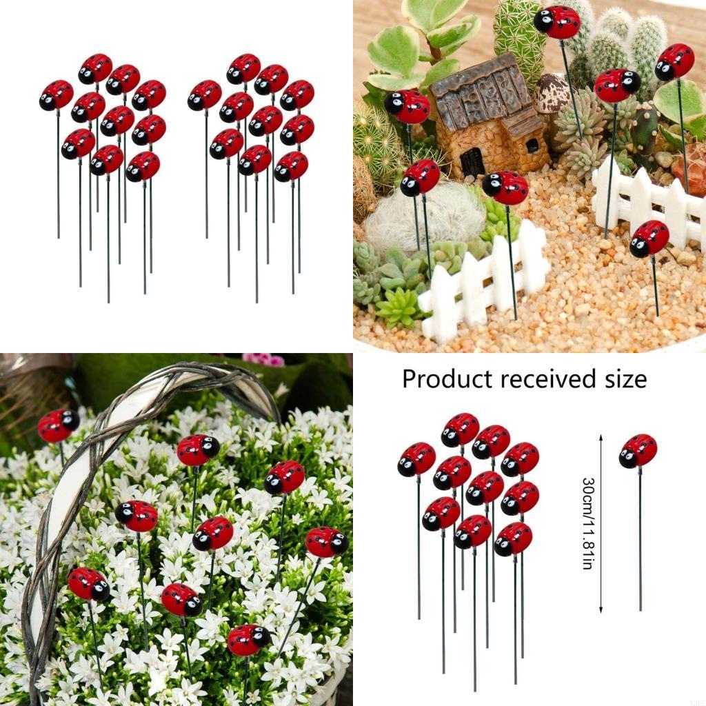 

20pcs Garden Stakes 12 Inch Outdoor Yard Art Stakes Flower Pot Plant Sticks Insert for Lawn Pathway Patios X3UC CN