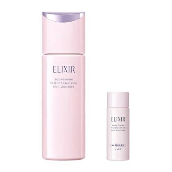 Elixir Emulsion Brightening Moisturizing Type CA 2026 Model Small Lotion Included Increased Volume Set 130mL + 18mL Quasi-drug Whitening Transparency