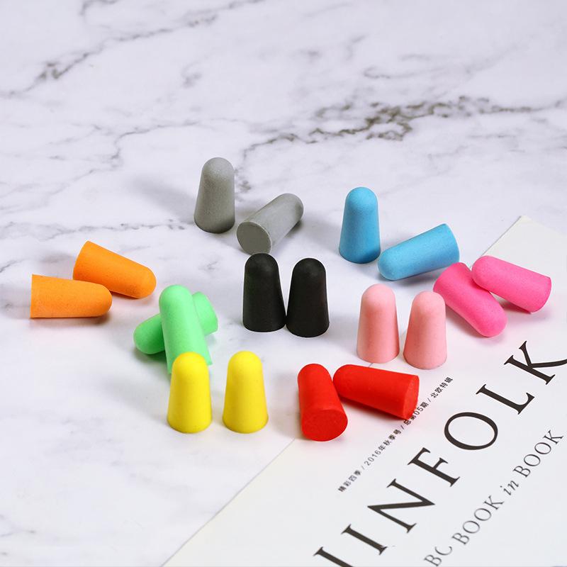 New Lotus Anti-Noise PU Material Sponge Earplugs Travel Slow Rebound Noise Reduction Bullet Soundproof Sleep Study Jiangxi