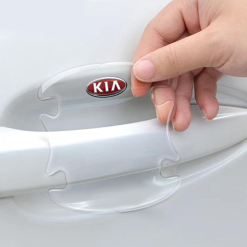 Car Door Handle Bowl Protector Transparent Anti-collision Strip Bumper Sticker For Kia Rio Ceed Sportage Cerato Soul Sorento K2 K5 Flip Car Accessorie