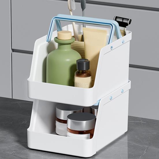 Boîte De Rangement Ouverte à Porte Unique De Grande Capacité, 2 Pièces