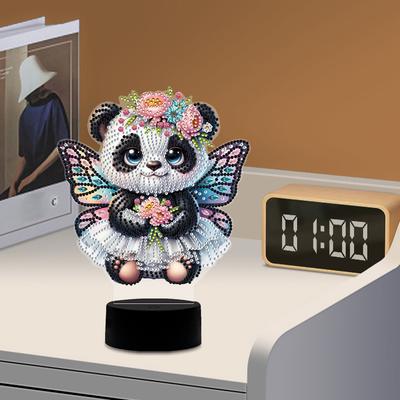 Lampe de Peinture Diamant 5D DIY Animal Papillon avec Outils Lumière LED Peinture Diamant 5D DIY pour Chambre à Coucher Salon Bureau à Domicile