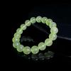 Jingxi Collection: Natural Icy Green Fluorite Crystal Bracelet - Round Bead Design